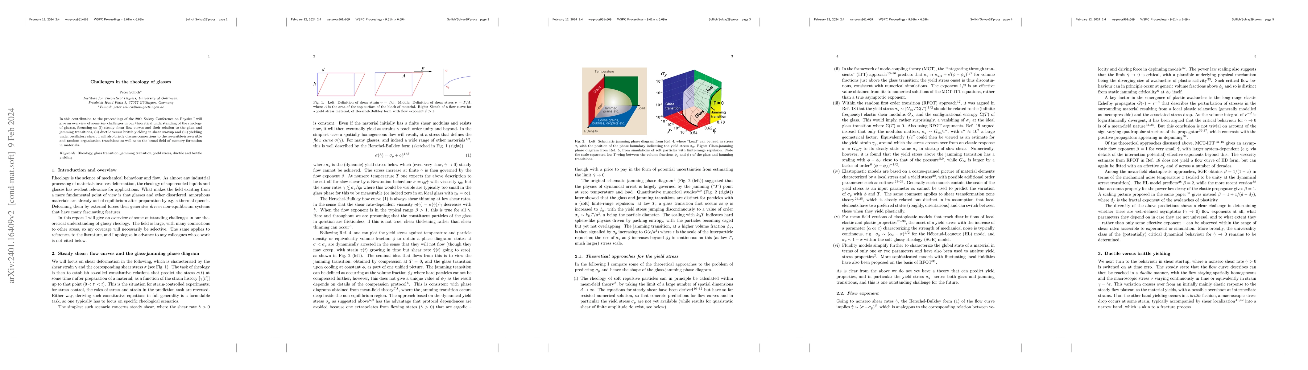 Thumbnail for Challenges in the rheology of glasses
