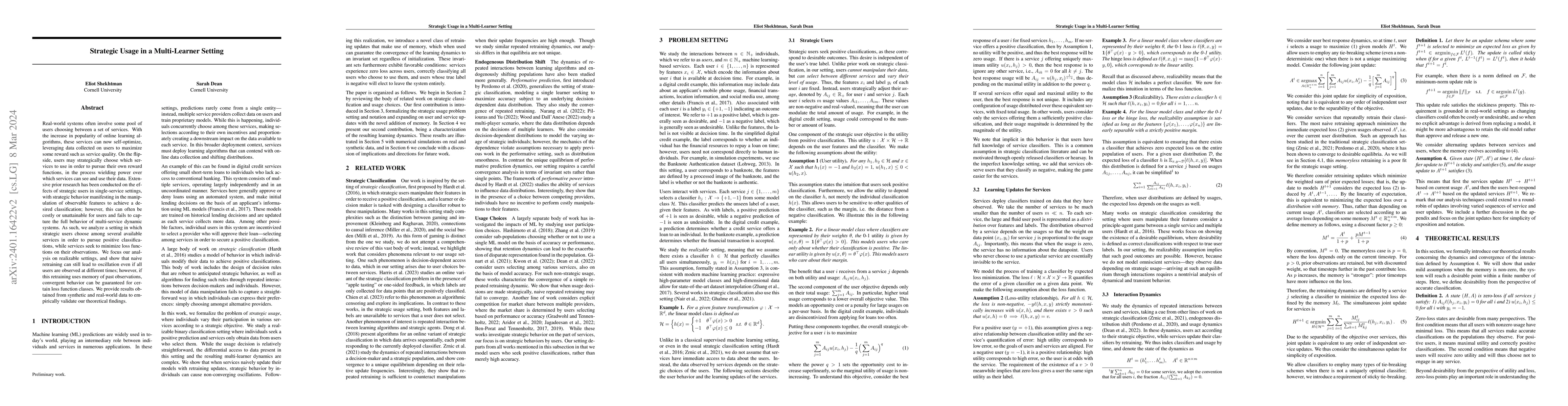 Thumbnail for Strategic Usage in a Multi-Learner Setting