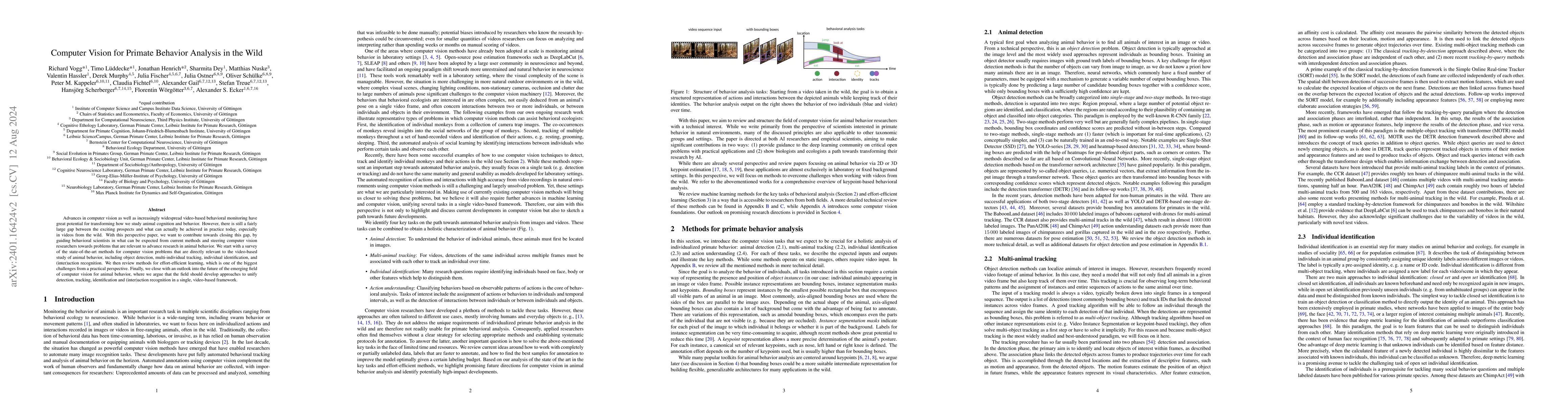 Thumbnail for Computer Vision for Primate Behavior Analysis in the Wild