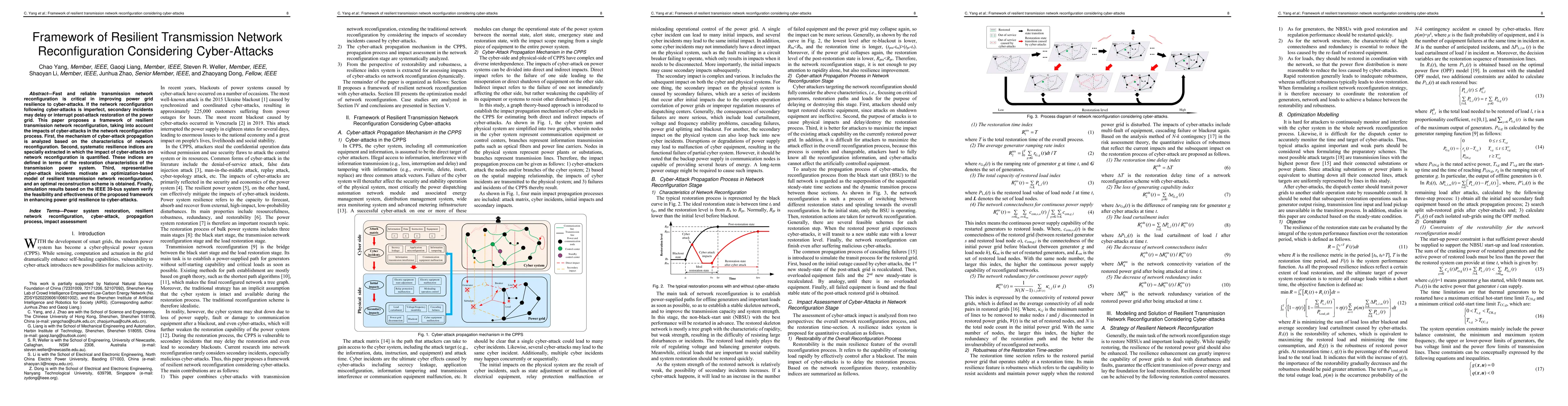 Thumbnail for Framework of Resilient Transmission Network Reconfiguration Considering
  Cyber-Attacks