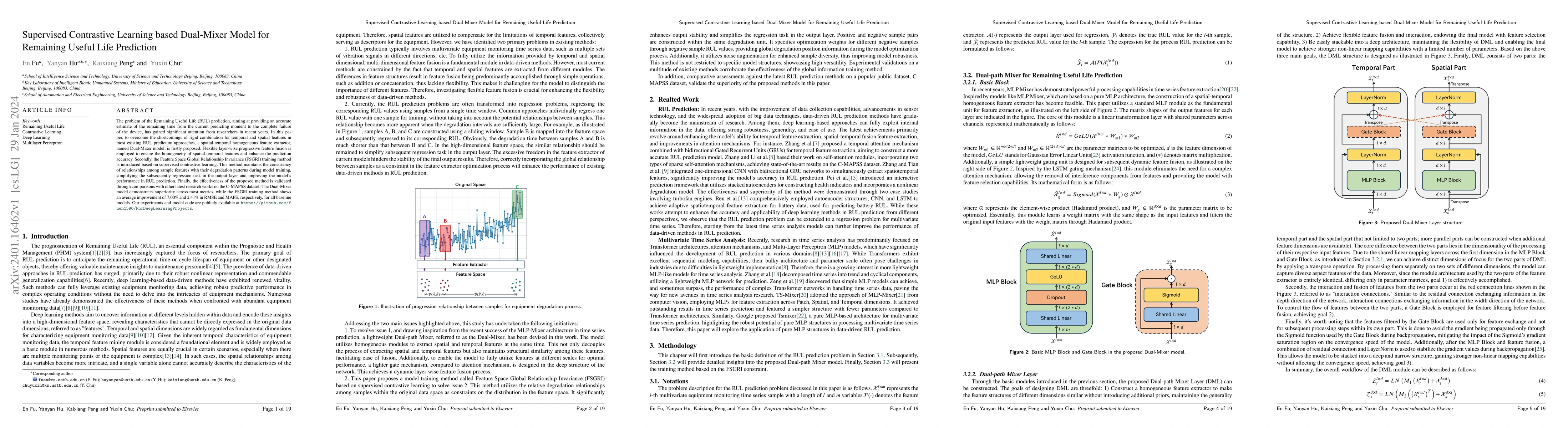 Thumbnail for Supervised Contrastive Learning based Dual-Mixer Model for Remaining
  Useful Life Prediction