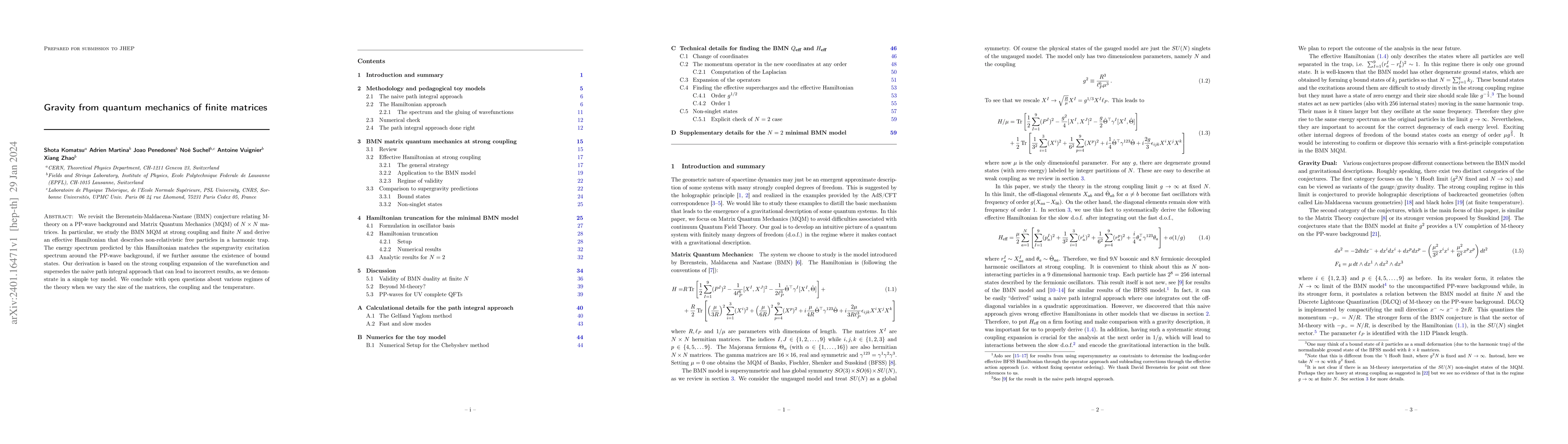 Thumbnail for Gravity from quantum mechanics of finite matrices
