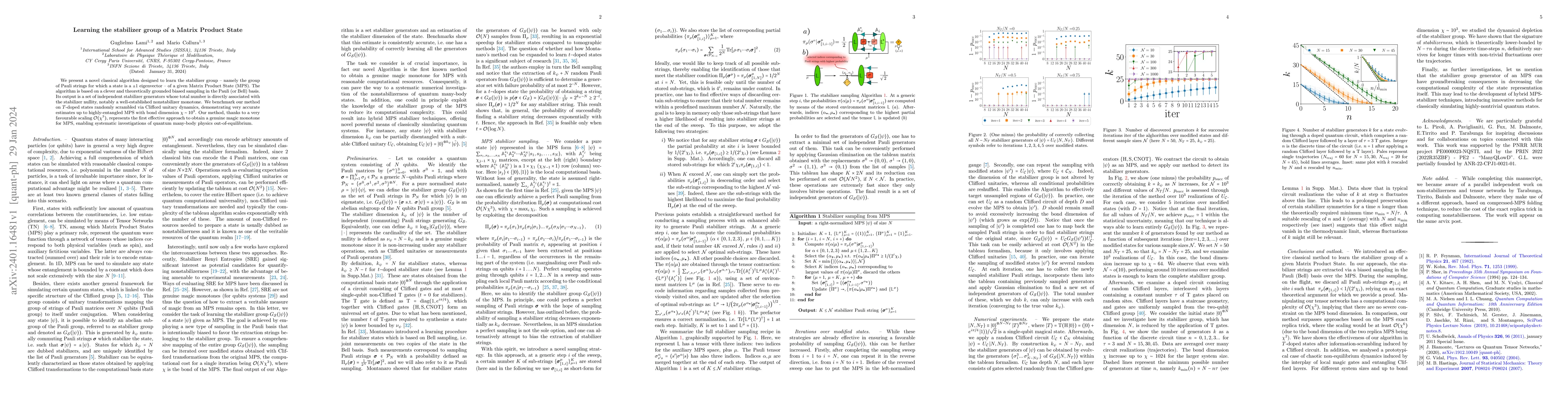 Thumbnail for Learning the stabilizer group of a Matrix Product State