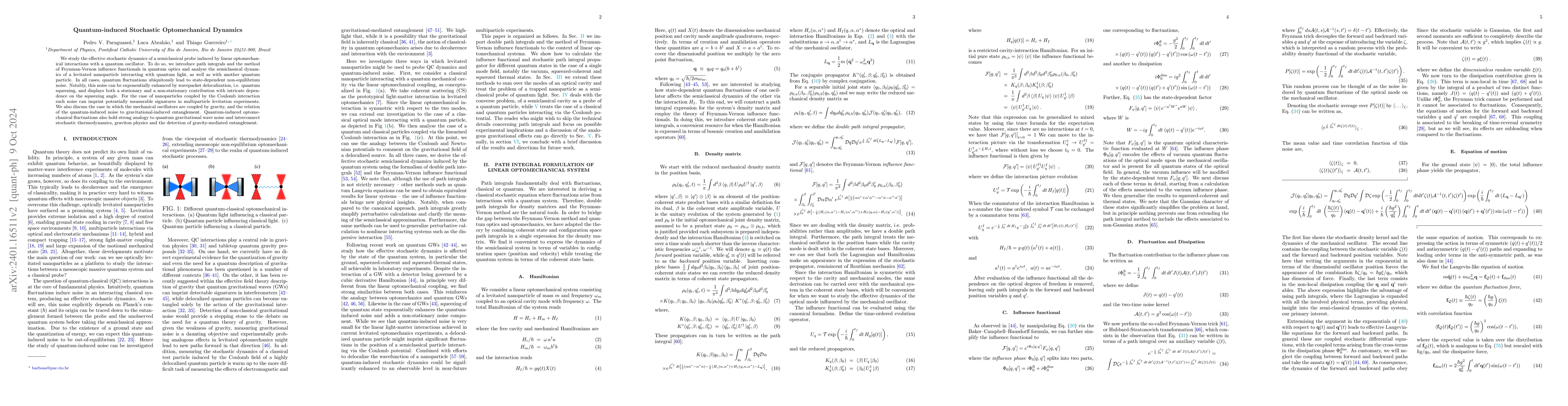 Thumbnail for Quantum-induced Stochastic Optomechanical Dynamics