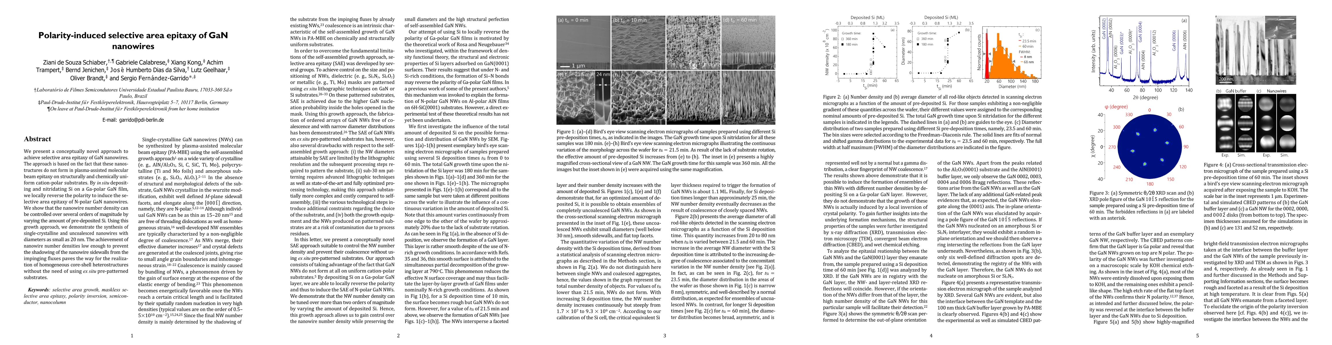 Thumbnail for Polarity-induced selective area epitaxy of GaN nanowires