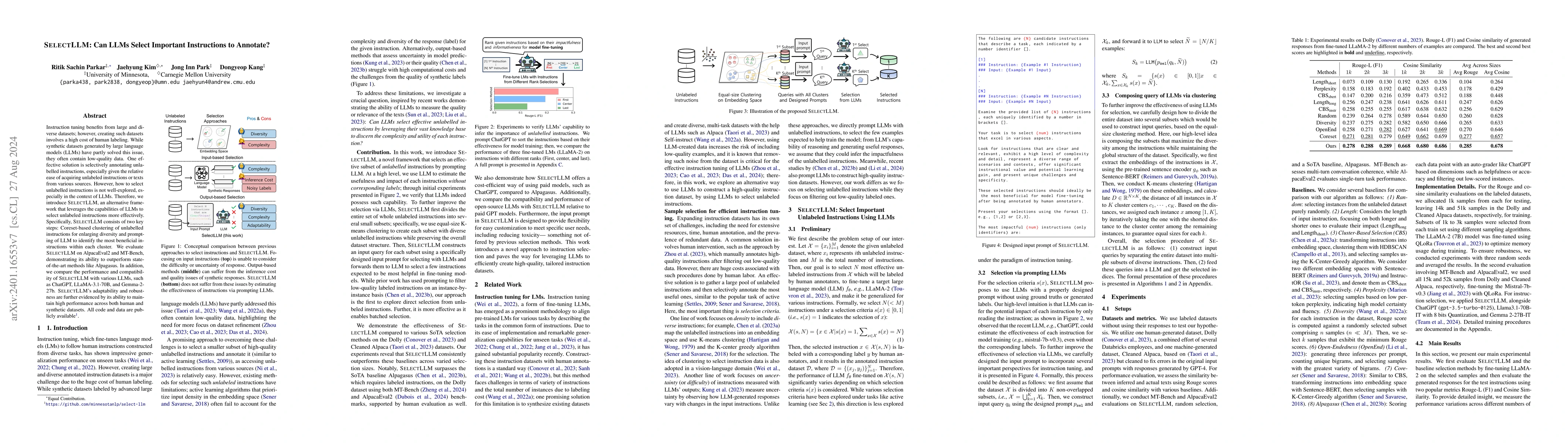 Thumbnail for SelectLLM: Can LLMs Select Important Instructions to Annotate?