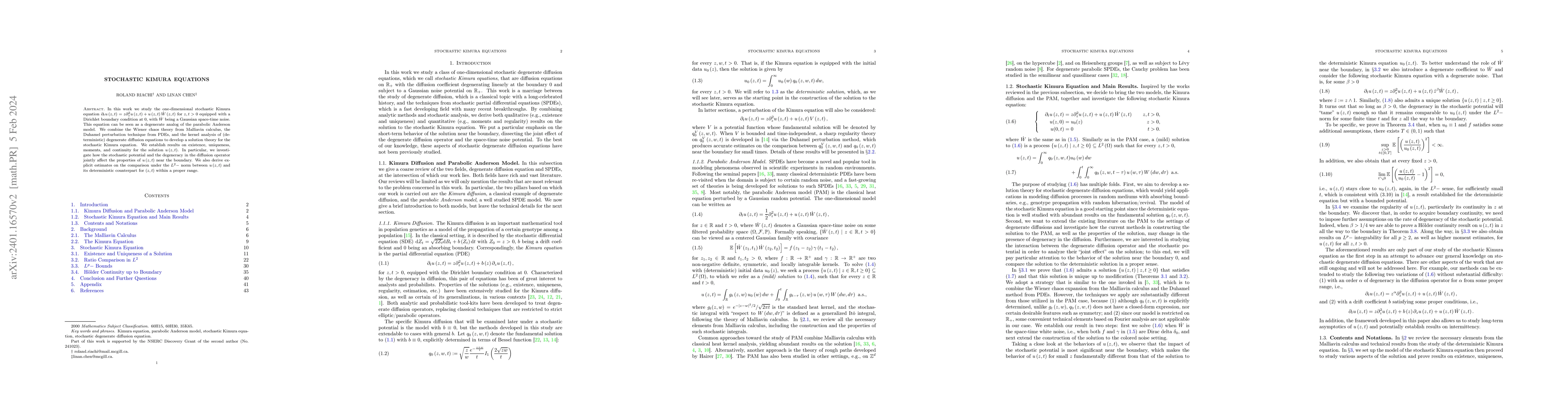 Thumbnail for Stochastic Kimura Equations