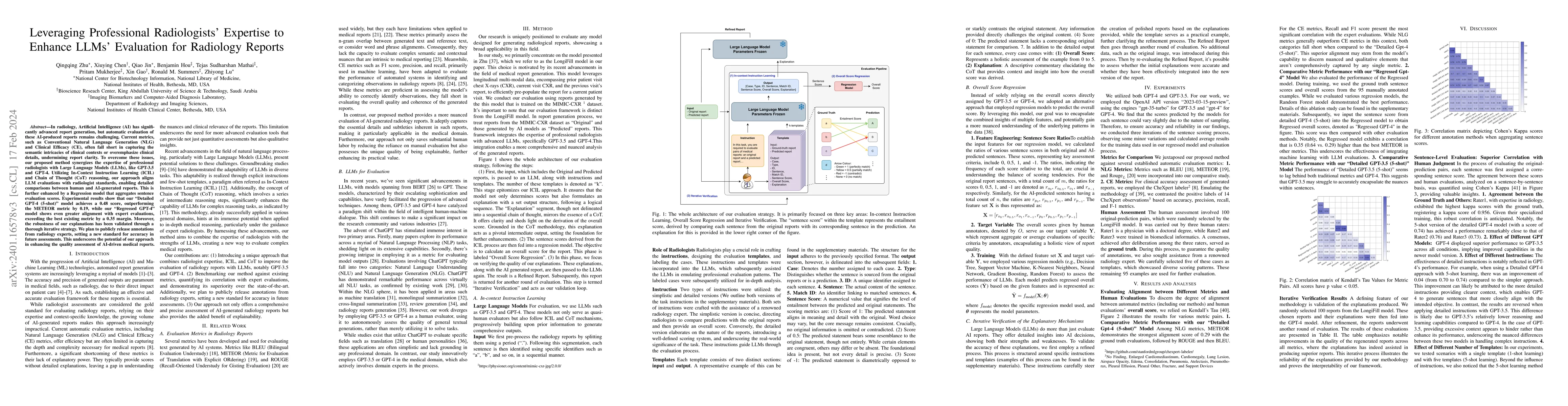 Thumbnail for Leveraging Professional Radiologists' Expertise to Enhance LLMs'
  Evaluation for Radiology Reports