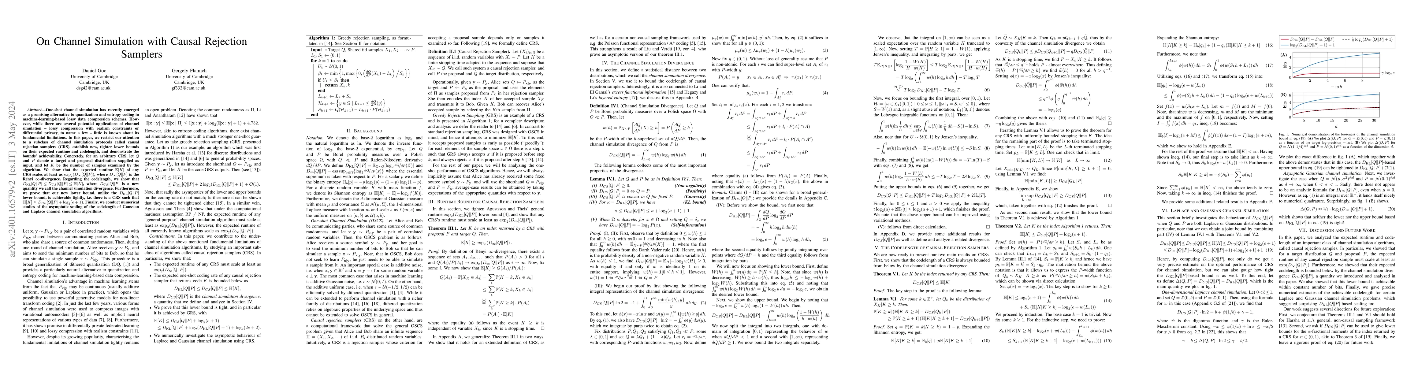 Thumbnail for On Channel Simulation with Causal Rejection Samplers