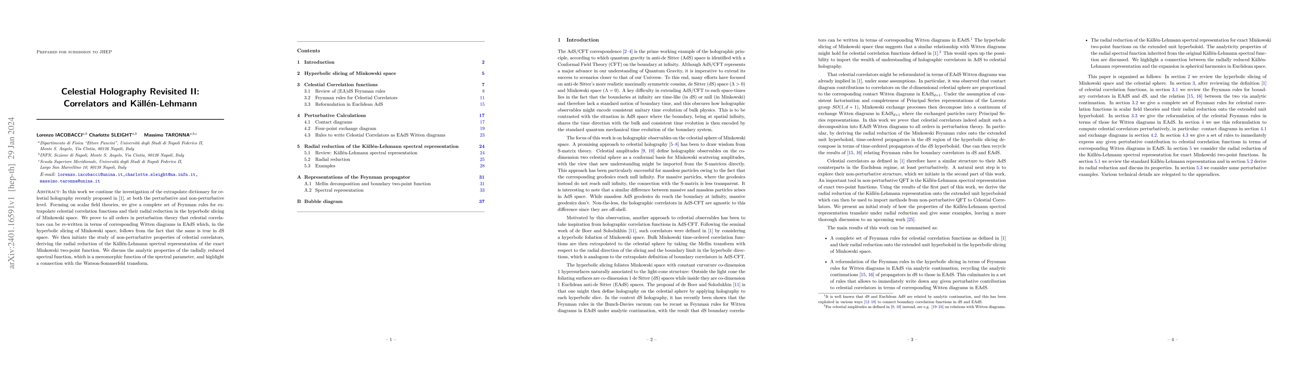 Thumbnail for Celestial Holography Revisited II: Correlators and K\"all\'en-Lehmann