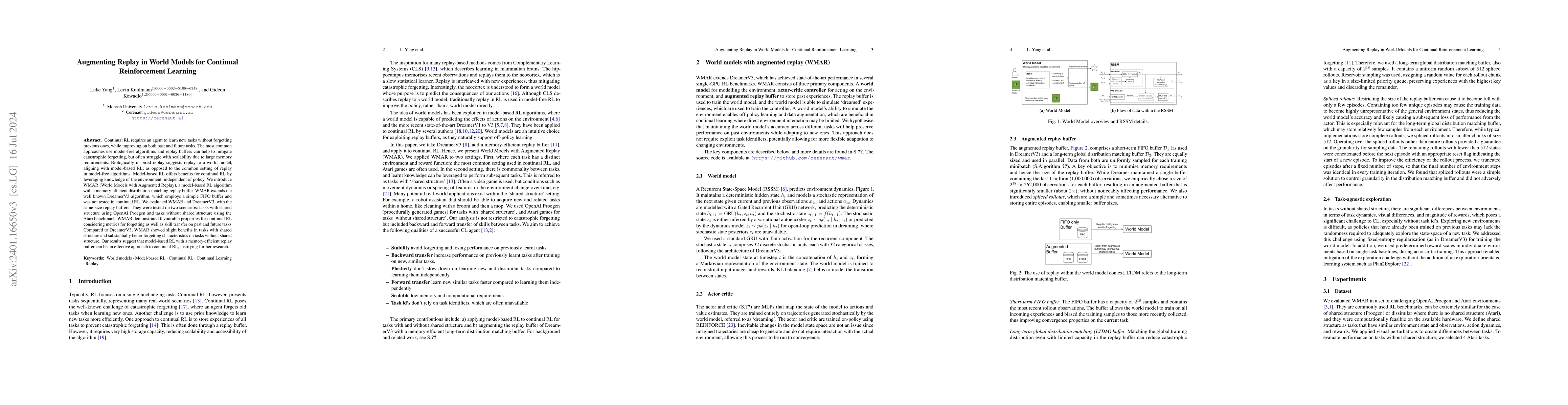 Thumbnail for Augmenting Replay in World Models for Continual Reinforcement Learning