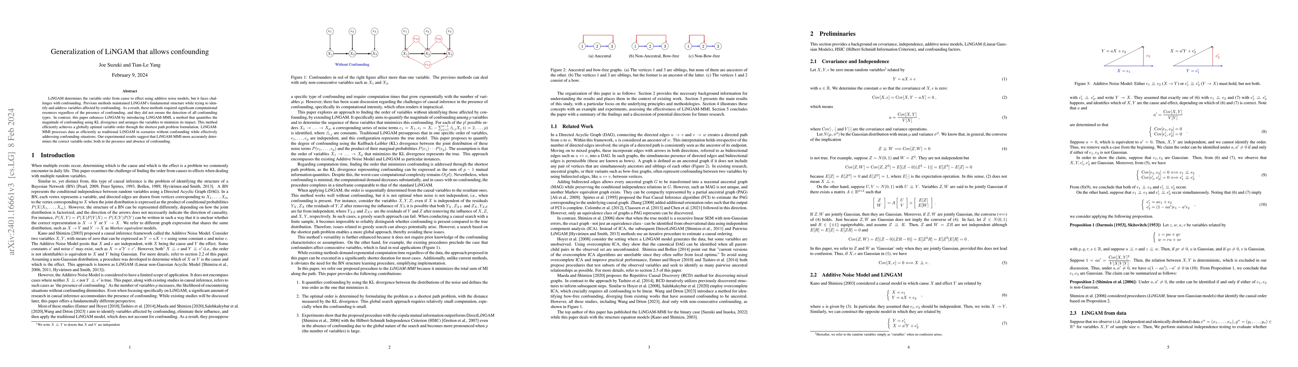 Thumbnail for Generalization of LiNGAM that allows confounding