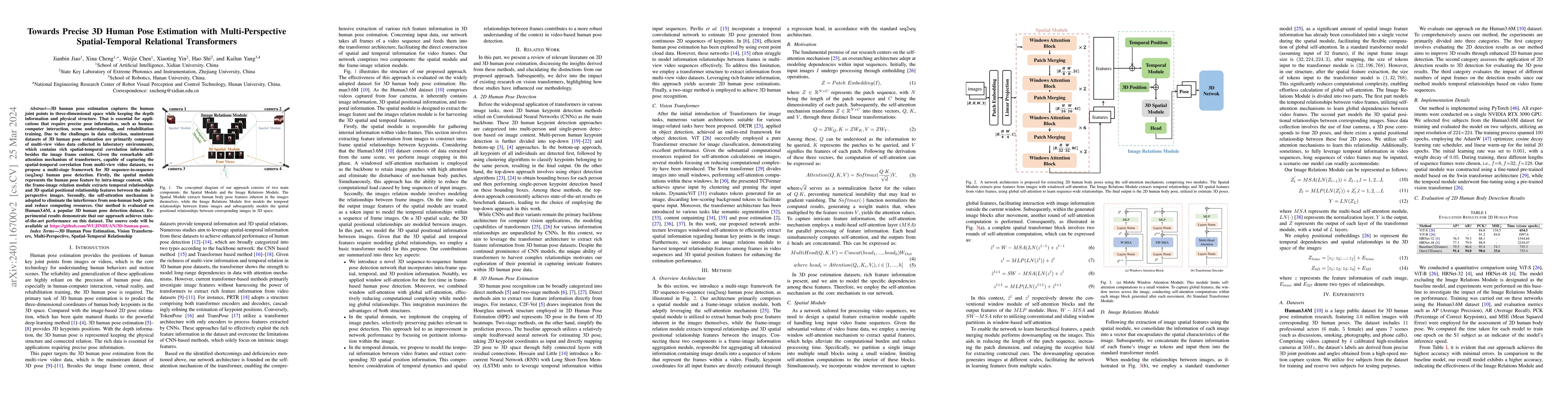 Thumbnail for Towards Precise 3D Human Pose Estimation with Multi-Perspective
  Spatial-Temporal Relational Transformers