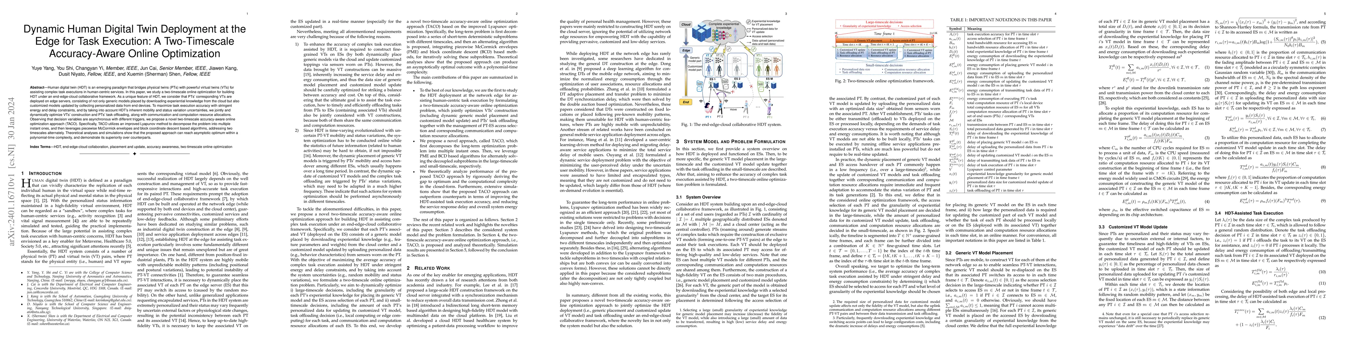 Thumbnail for Dynamic Human Digital Twin Deployment at the Edge for Task Execution: A
  Two-Timescale Accuracy-Aware Online Optimization