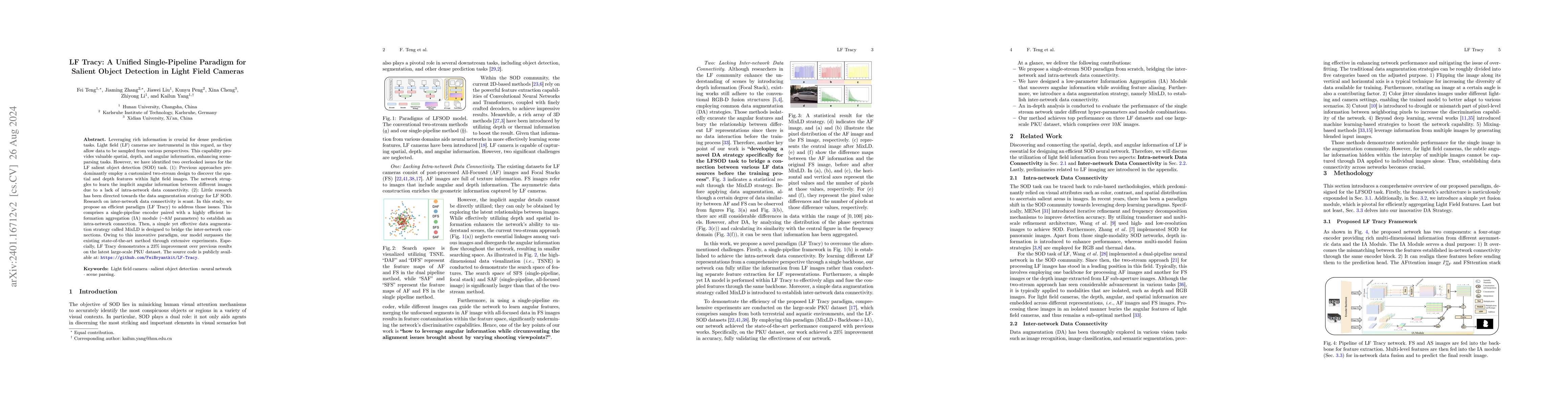 Thumbnail for LF Tracy: A Unified Single-Pipeline Approach for Salient Object
  Detection in Light Field Cameras
