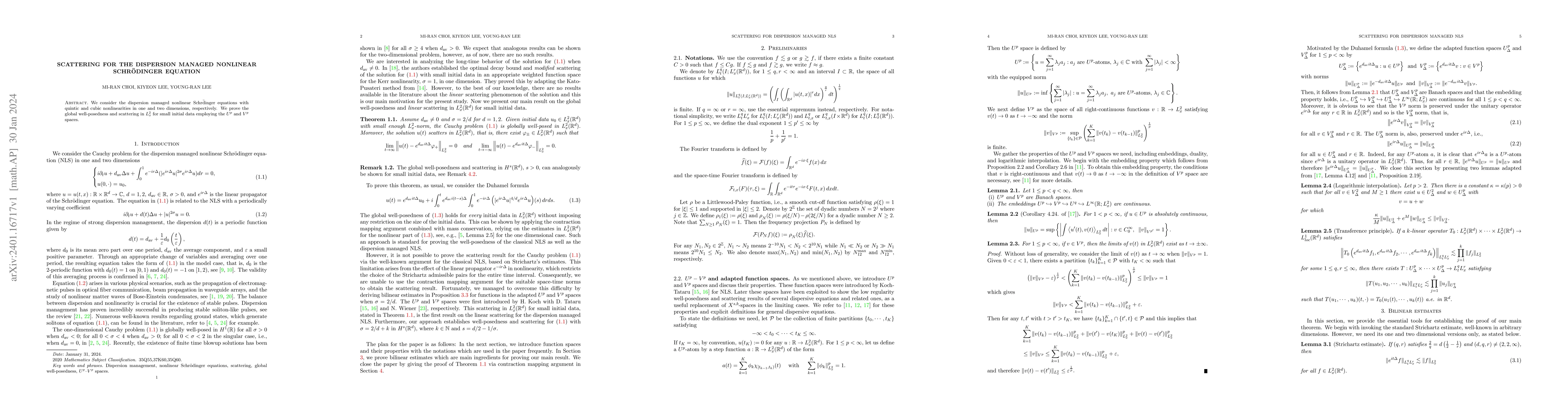 Thumbnail for Scattering for the dispersion managed nonlinear Schr\"odinger equation