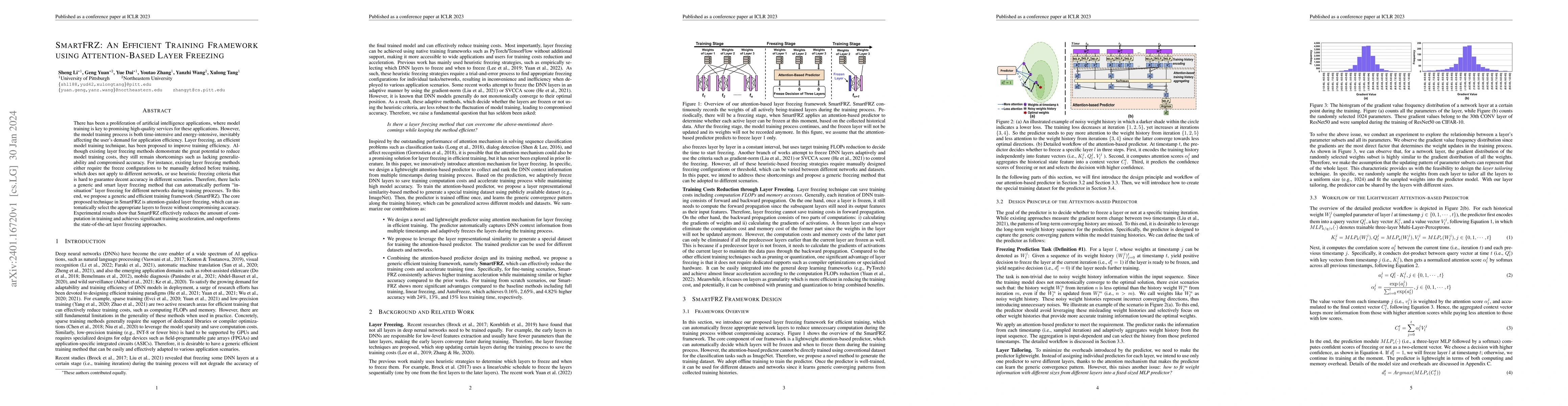 Thumbnail for SmartFRZ: An Efficient Training Framework using Attention-Based Layer
  Freezing