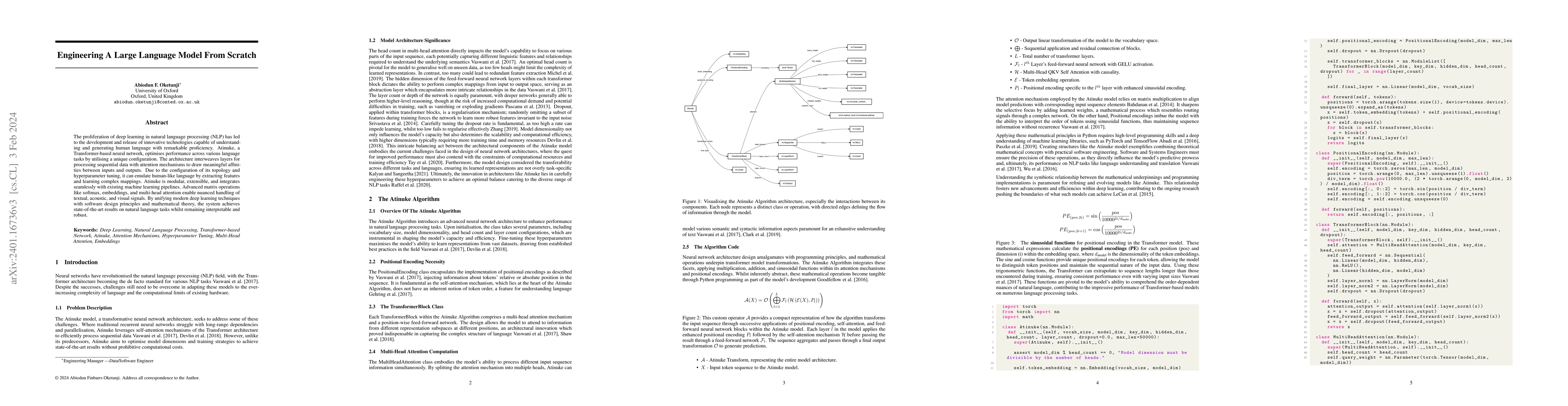Thumbnail for Engineering A Large Language Model From Scratch