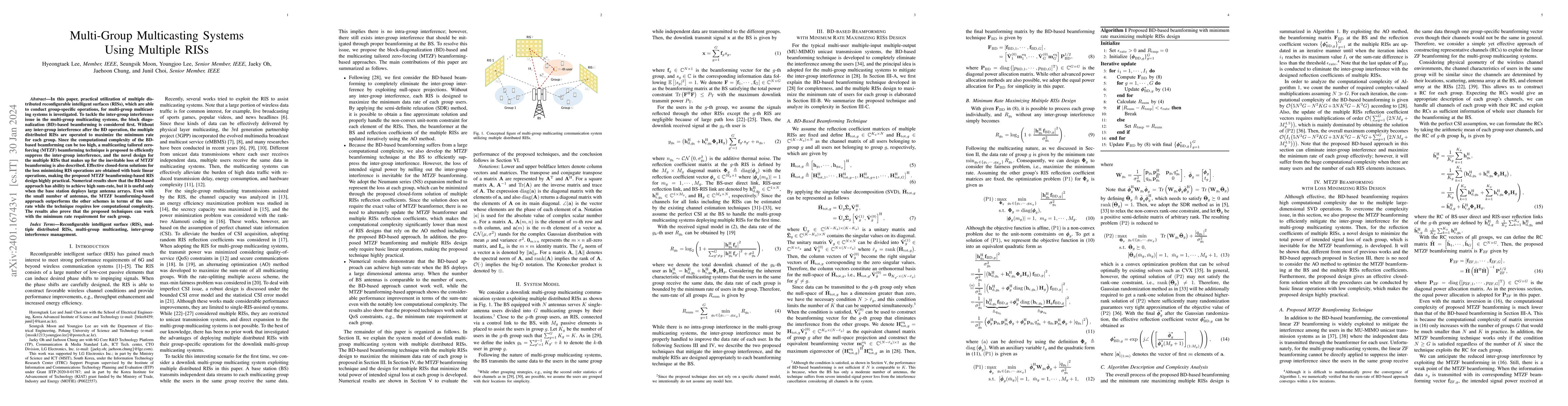 Thumbnail for Multi-Group Multicasting Systems Using Multiple RISs