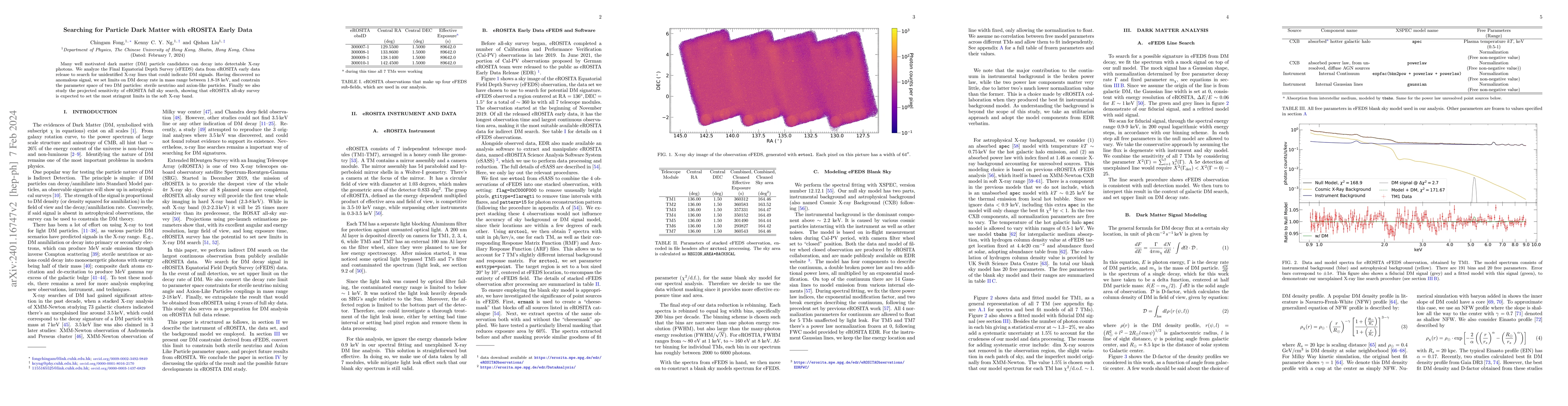 Thumbnail for Searching for Particle Dark Matter with eROSITA Early Data