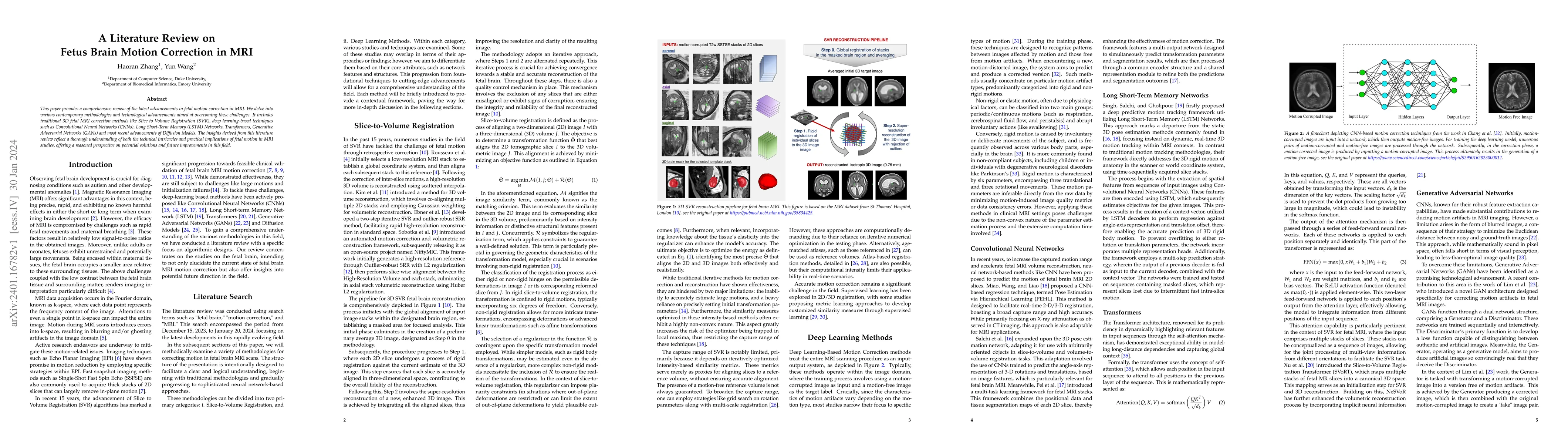 Thumbnail for A Literature Review on Fetus Brain Motion Correction in MRI
