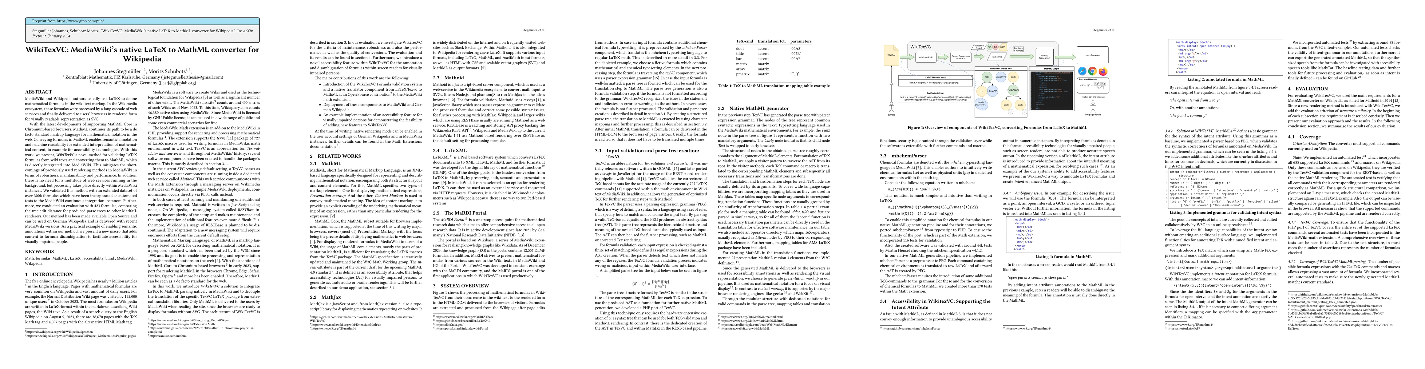 Thumbnail for WikiTexVC: MediaWiki's native LaTeX to MathML converter for Wikipedia