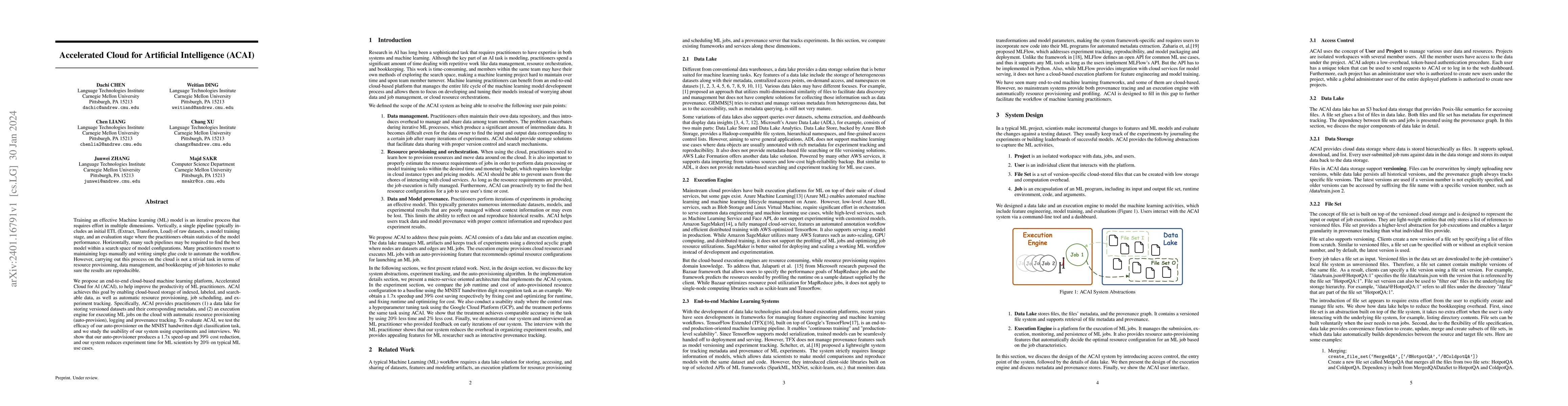 Thumbnail for Accelerated Cloud for Artificial Intelligence (ACAI)