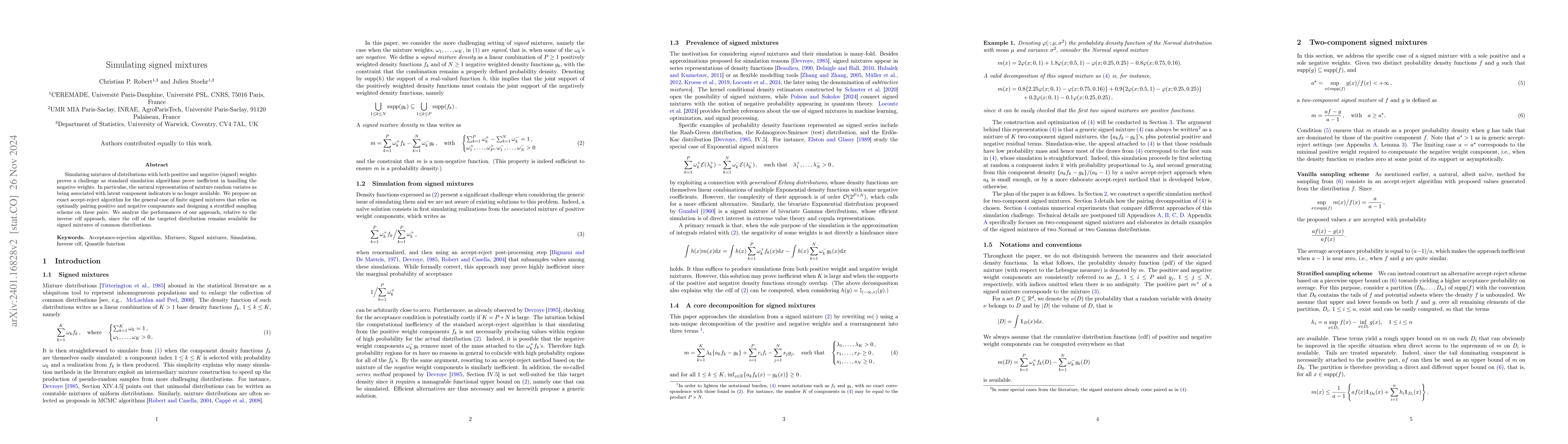 Thumbnail for Simulating signed mixtures