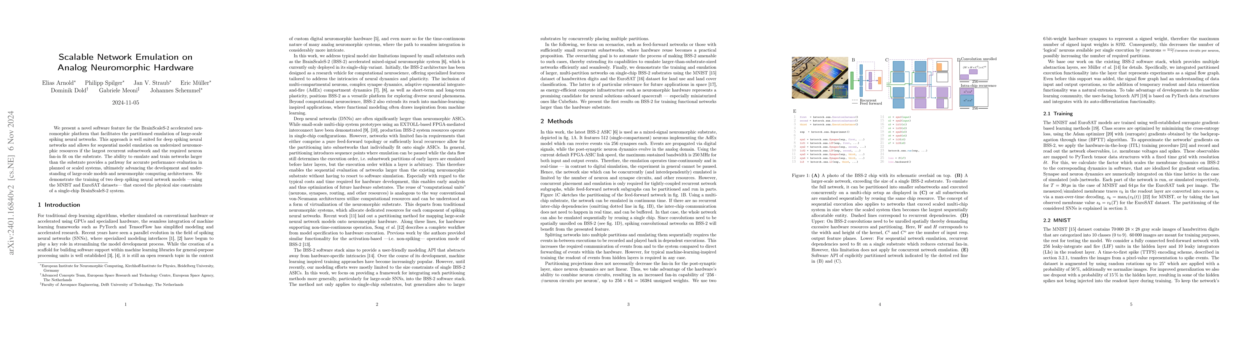 Thumbnail for Towards Large-scale Network Emulation on Analog Neuromorphic Hardware