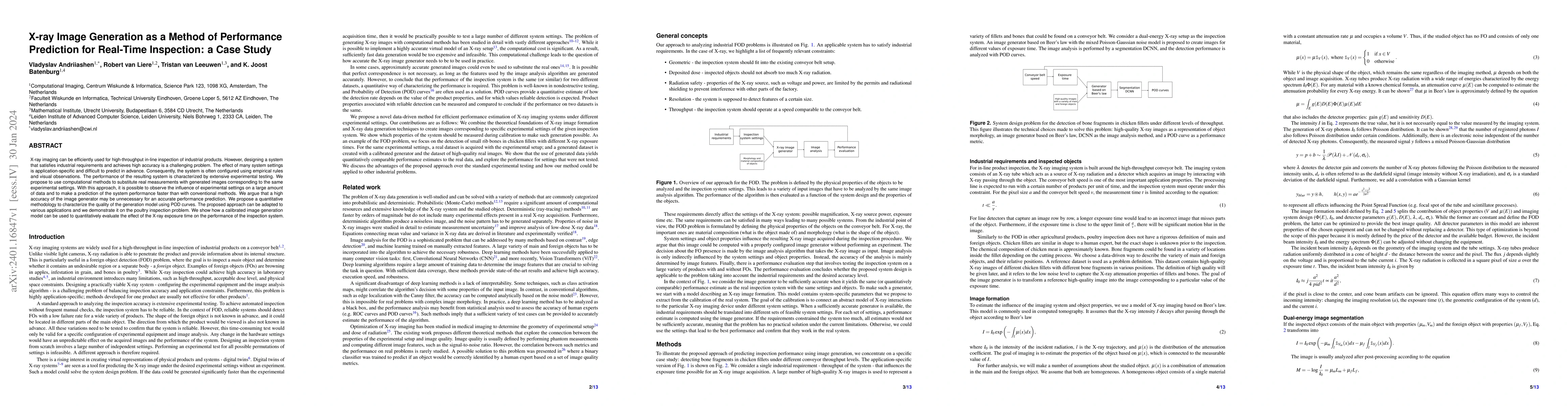 Thumbnail for X-ray Image Generation as a Method of Performance Prediction for
  Real-Time Inspection: a Case Study