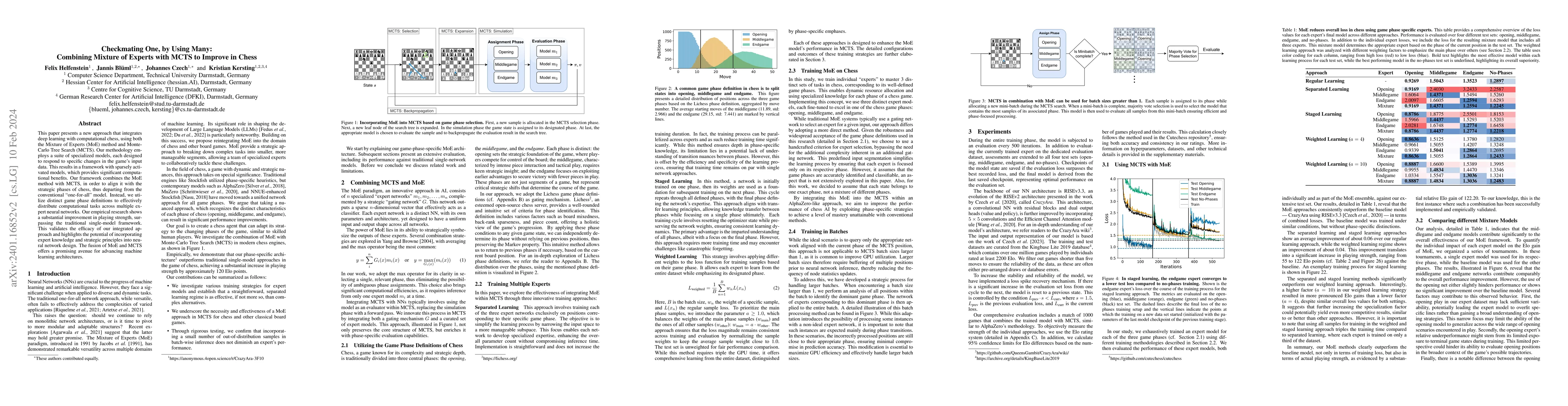 Thumbnail for Checkmating One, by Using Many: Combining Mixture of Experts with MCTS
  to Improve in Chess