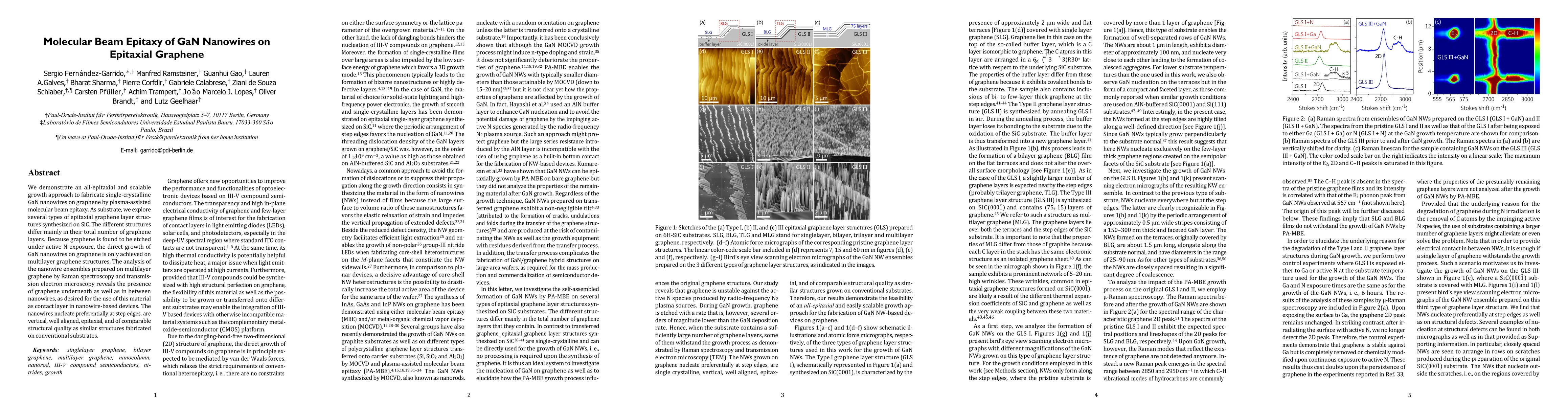 Thumbnail for Molecular Beam Epitaxy of GaN Nanowires on Epitaxial Graphene