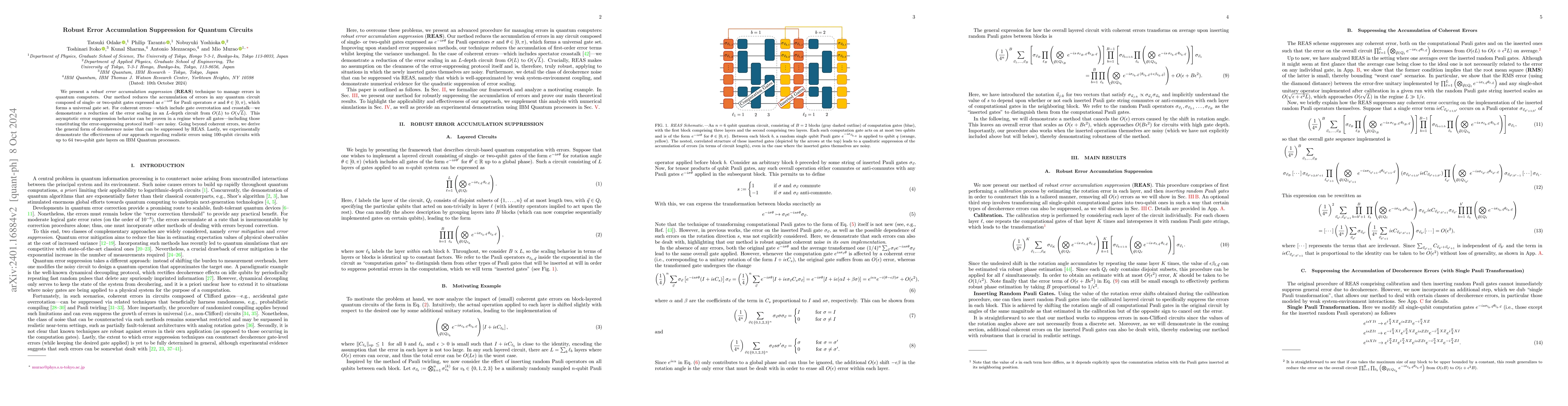 Thumbnail for Robust Error Accumulation Suppression