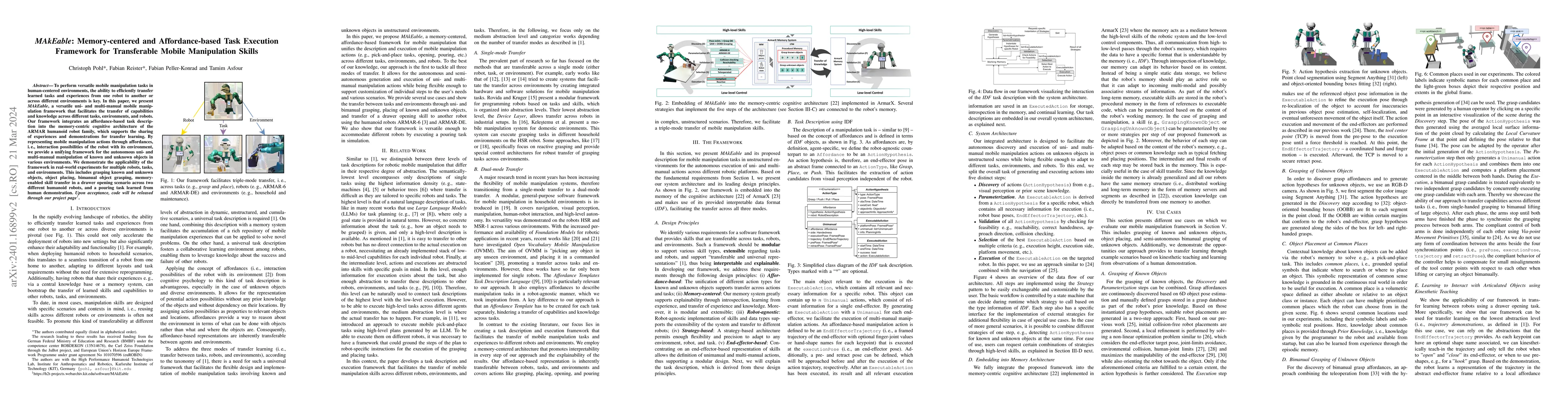 Thumbnail for MAkEable: Memory-centered and Affordance-based Task Execution Framework
  for Transferable Mobile Manipulation Skills