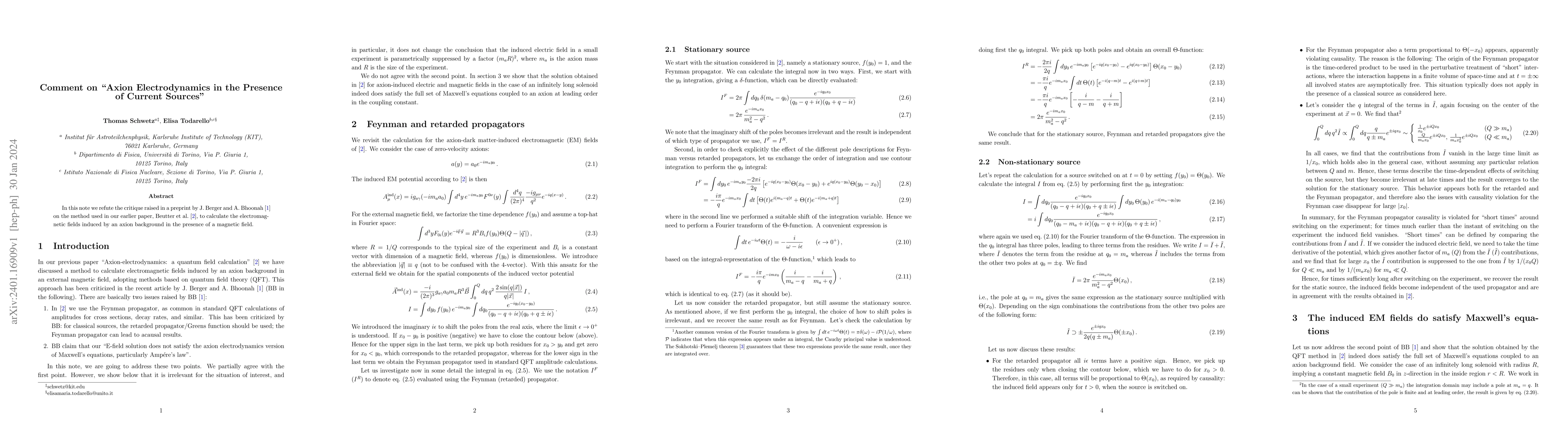 Thumbnail for Comment on "Axion Electrodynamics in the Presence of Current Sources"
