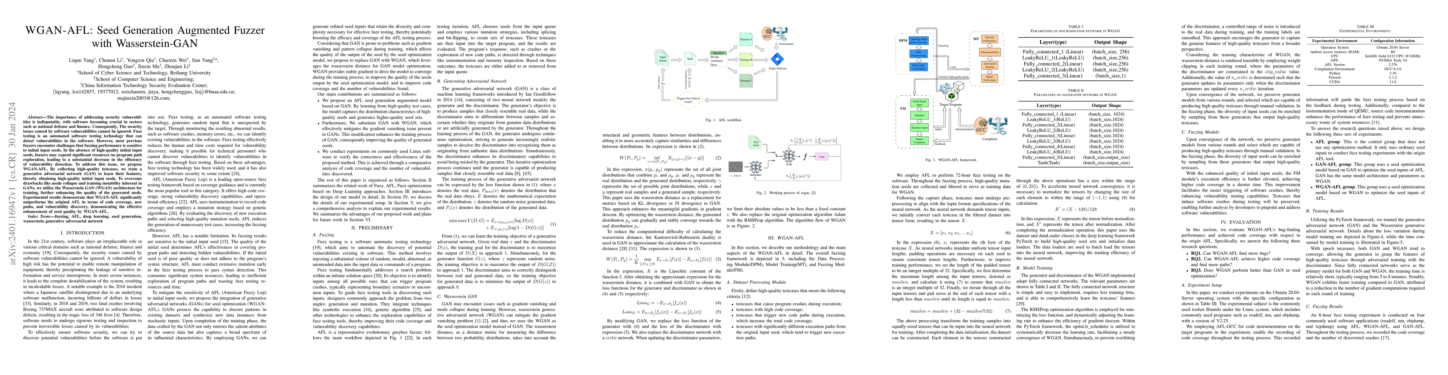 Thumbnail for WGAN-AFL: Seed Generation Augmented Fuzzer with Wasserstein-GAN