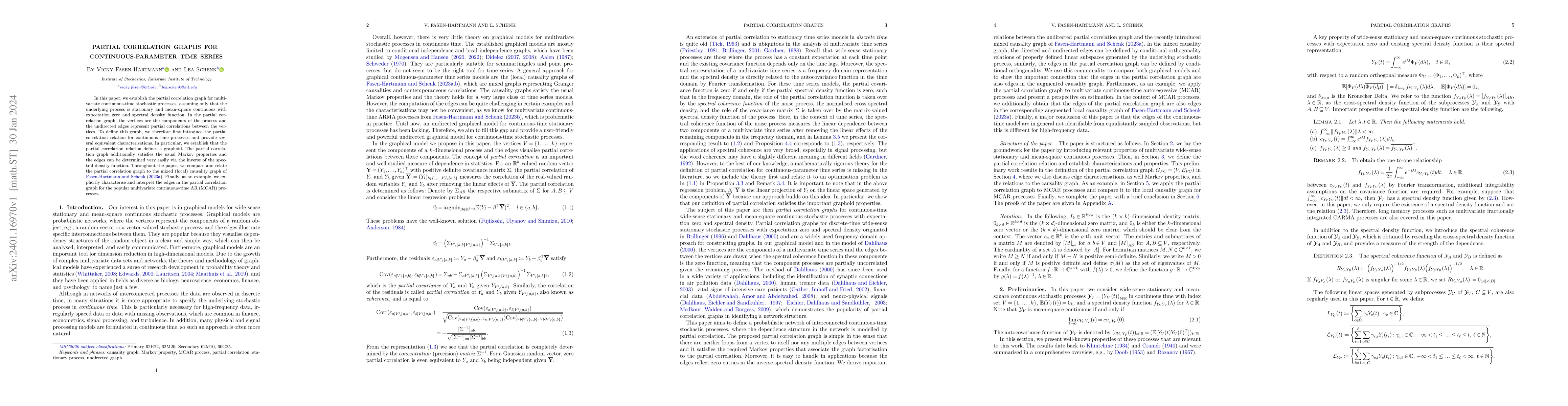 Thumbnail for Partial correlation graphs for continuous-parameter time series