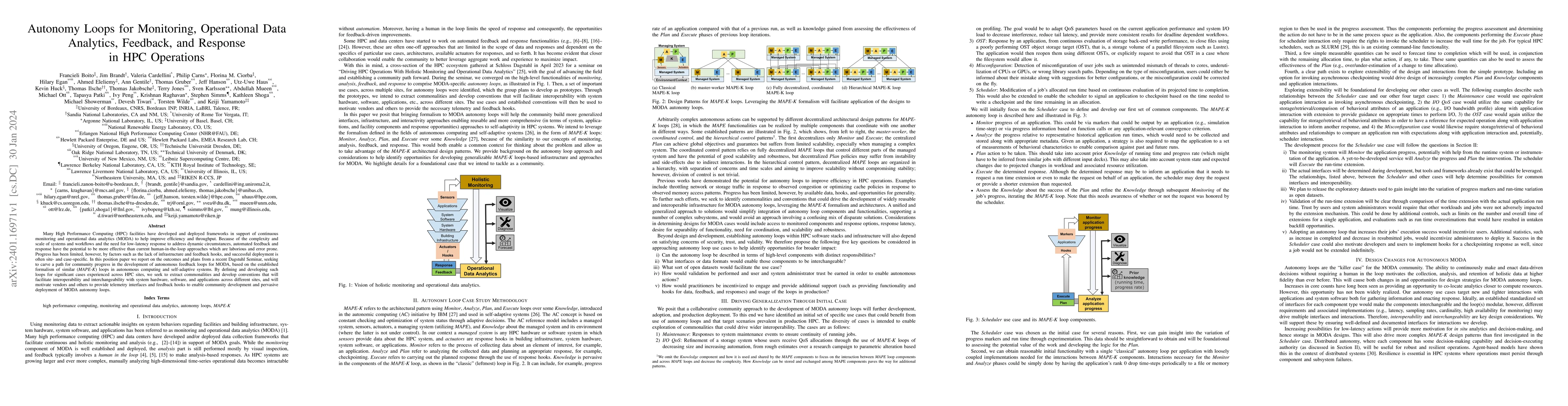 Thumbnail for Autonomy Loops for Monitoring, Operational Data Analytics, Feedback, and
  Response in HPC Operations