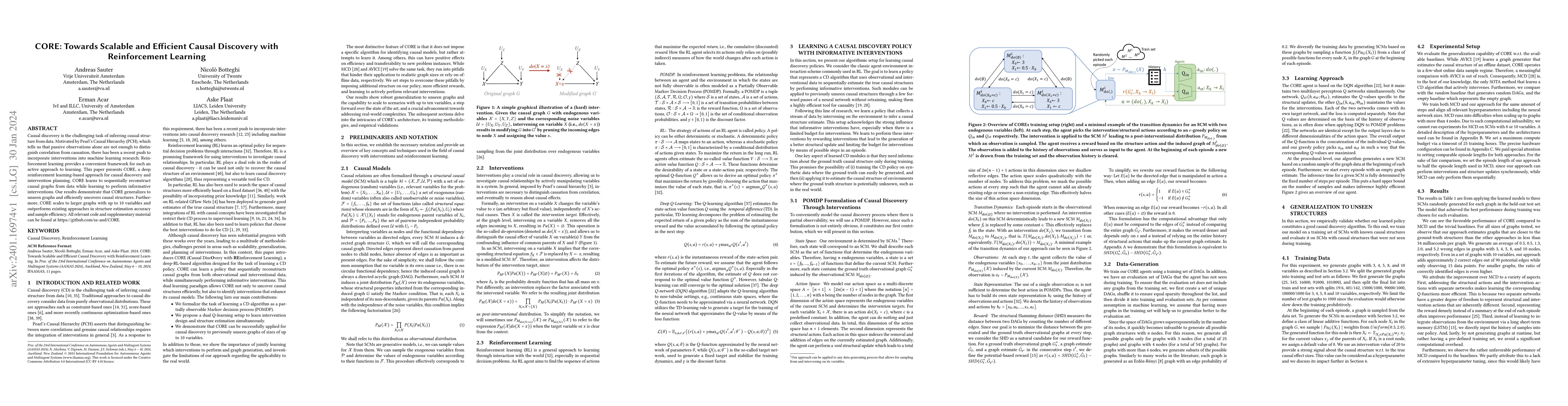 Thumbnail for CORE: Towards Scalable and Efficient Causal Discovery with Reinforcement
  Learning