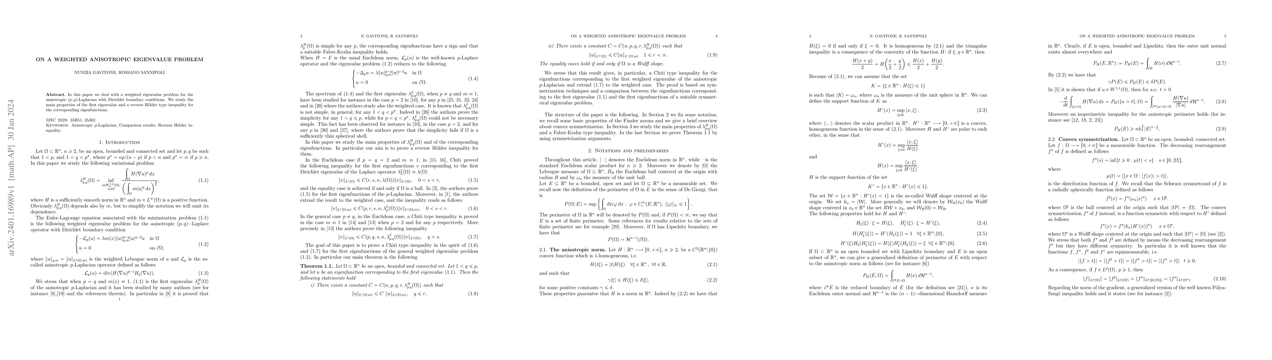 Thumbnail for On a weighted anisotropic eigenvalue problem