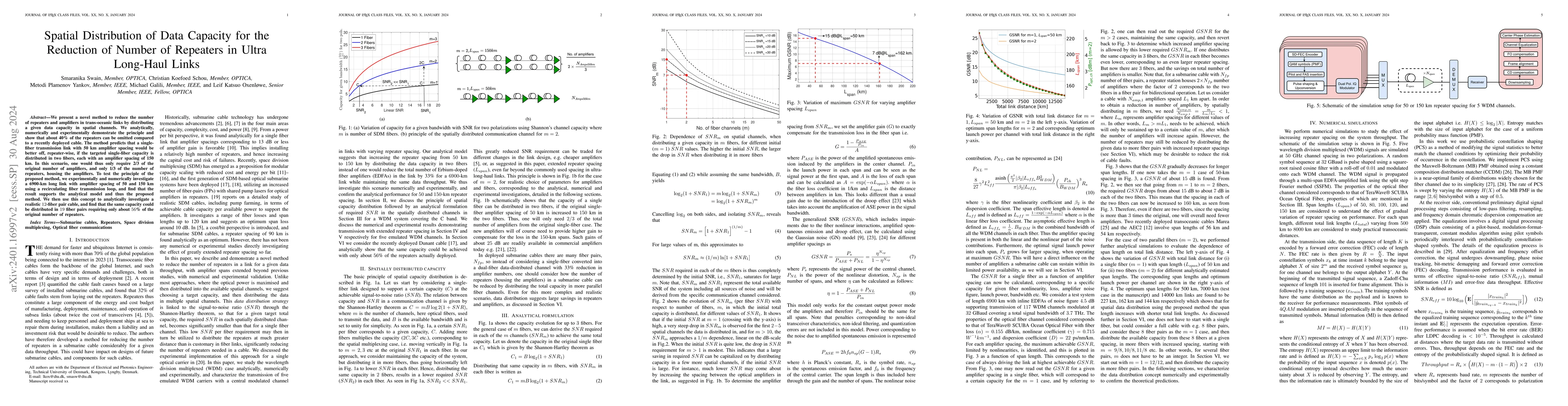 Thumbnail for Spatial Distribution of Data Capacity for the Reduction of Number of
  Repeaters in Ultra Long-Haul Links