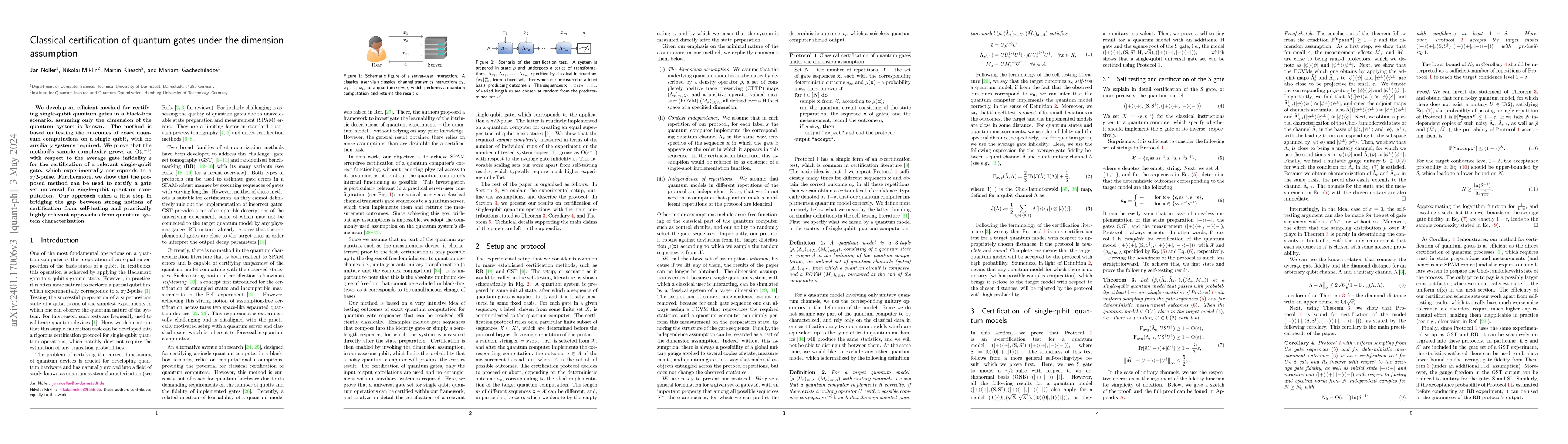 Thumbnail for Classical certification of quantum gates under the dimension assumption