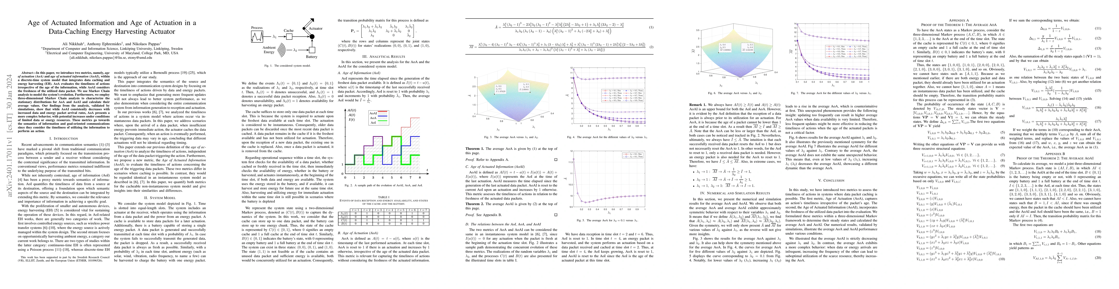 Thumbnail for Age of Actuated Information and Age of Actuation in a Data-Caching
  Energy Harvesting Actuator
