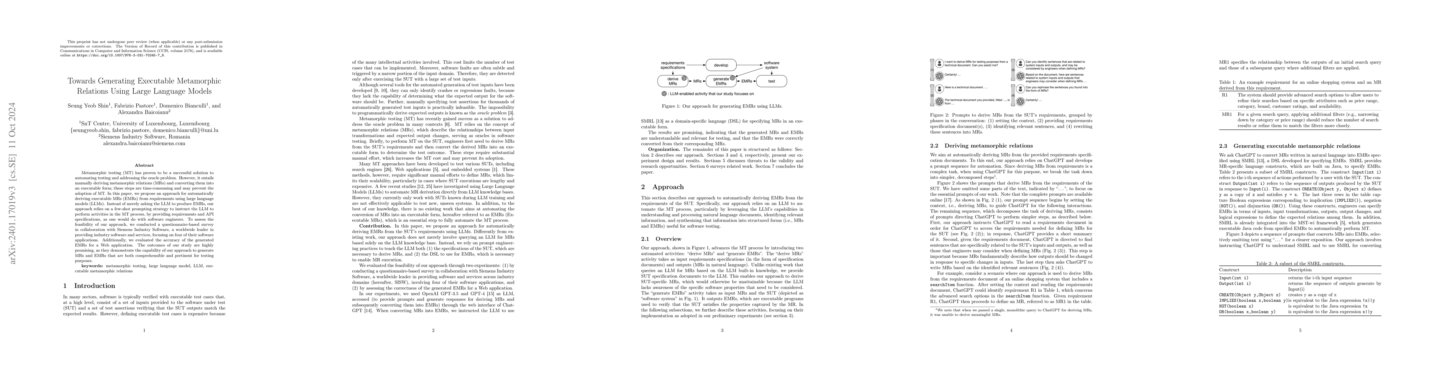 Thumbnail for Towards Generating Executable Metamorphic Relations Using Large Language
  Models