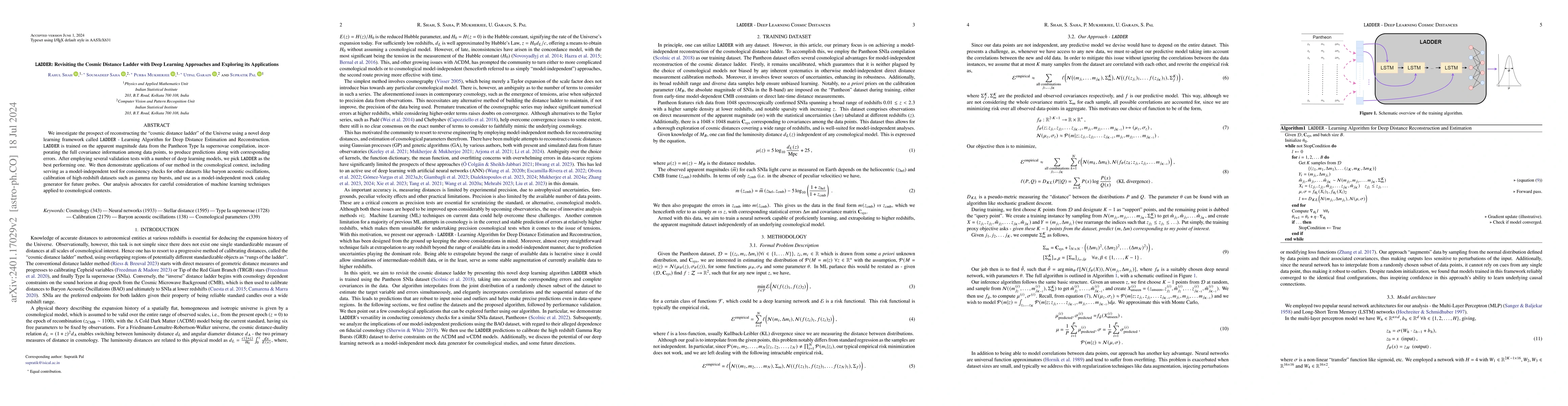 Thumbnail for LADDER: Revisiting the Cosmic Distance Ladder with Deep Learning
  Approaches and Exploring its Applications