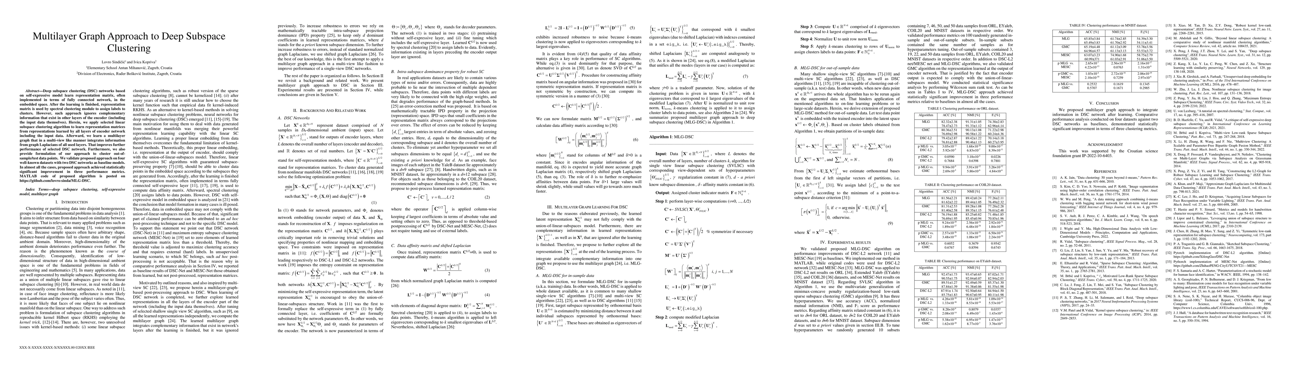 Thumbnail for Multilayer Graph Approach to Deep Subspace Clustering