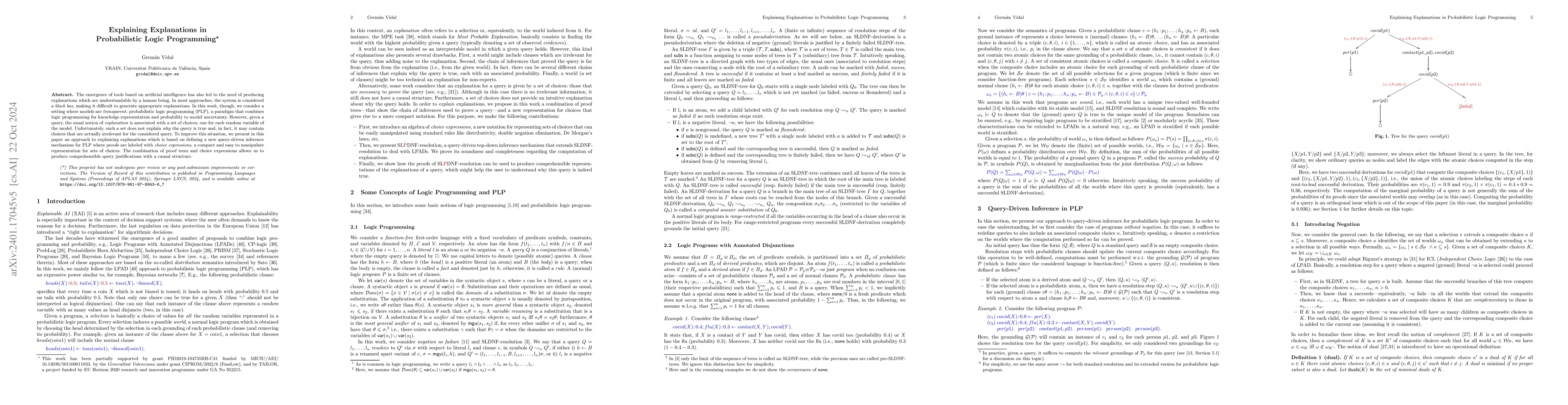 Thumbnail for Explaining Explanations in Probabilistic Logic Programming