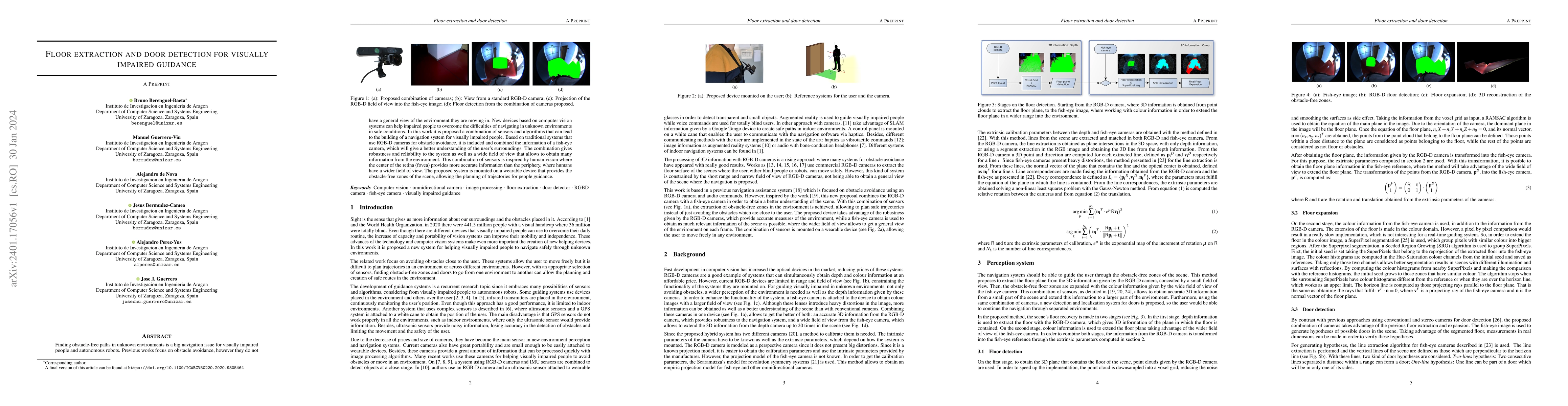 Thumbnail for Floor extraction and door detection for visually impaired guidance