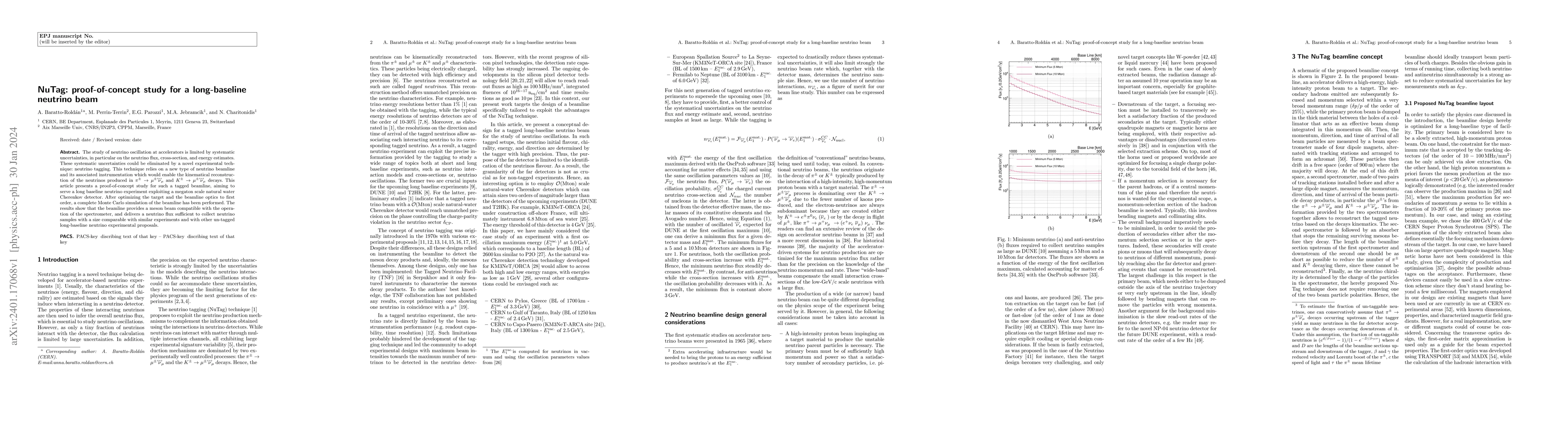 Thumbnail for NuTag: proof-of-concept study for a long-baseline neutrino beam