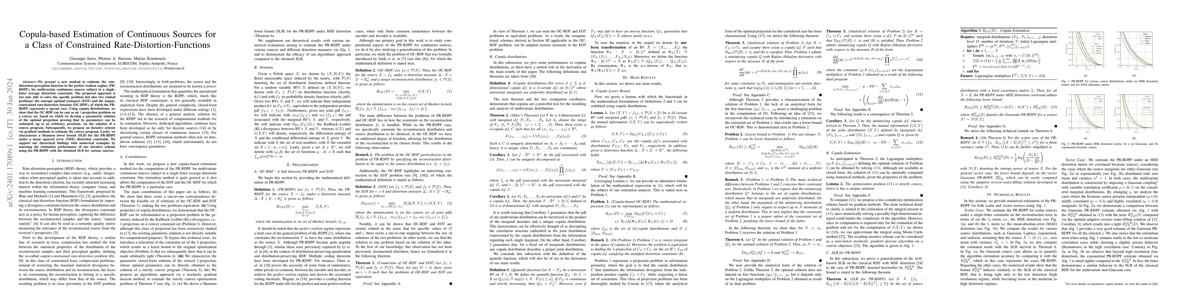 Thumbnail for Copula-based Estimation of Continuous Sources for a Class of Constrained
  Rate-Distortion-Functions